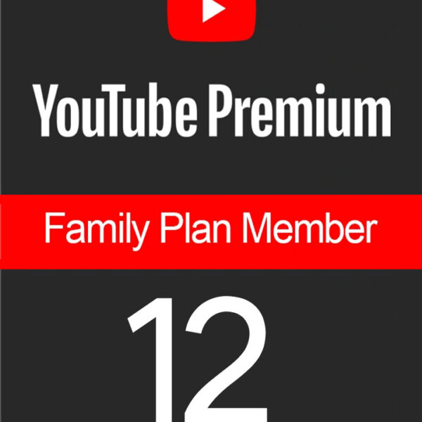 ▶️ YouTube Premium – Family Plan (Member) | 12-Month Subscription